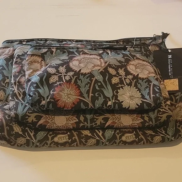 🍃 set of 3 cosmetic accessories bags floral - Picture 3 of 8